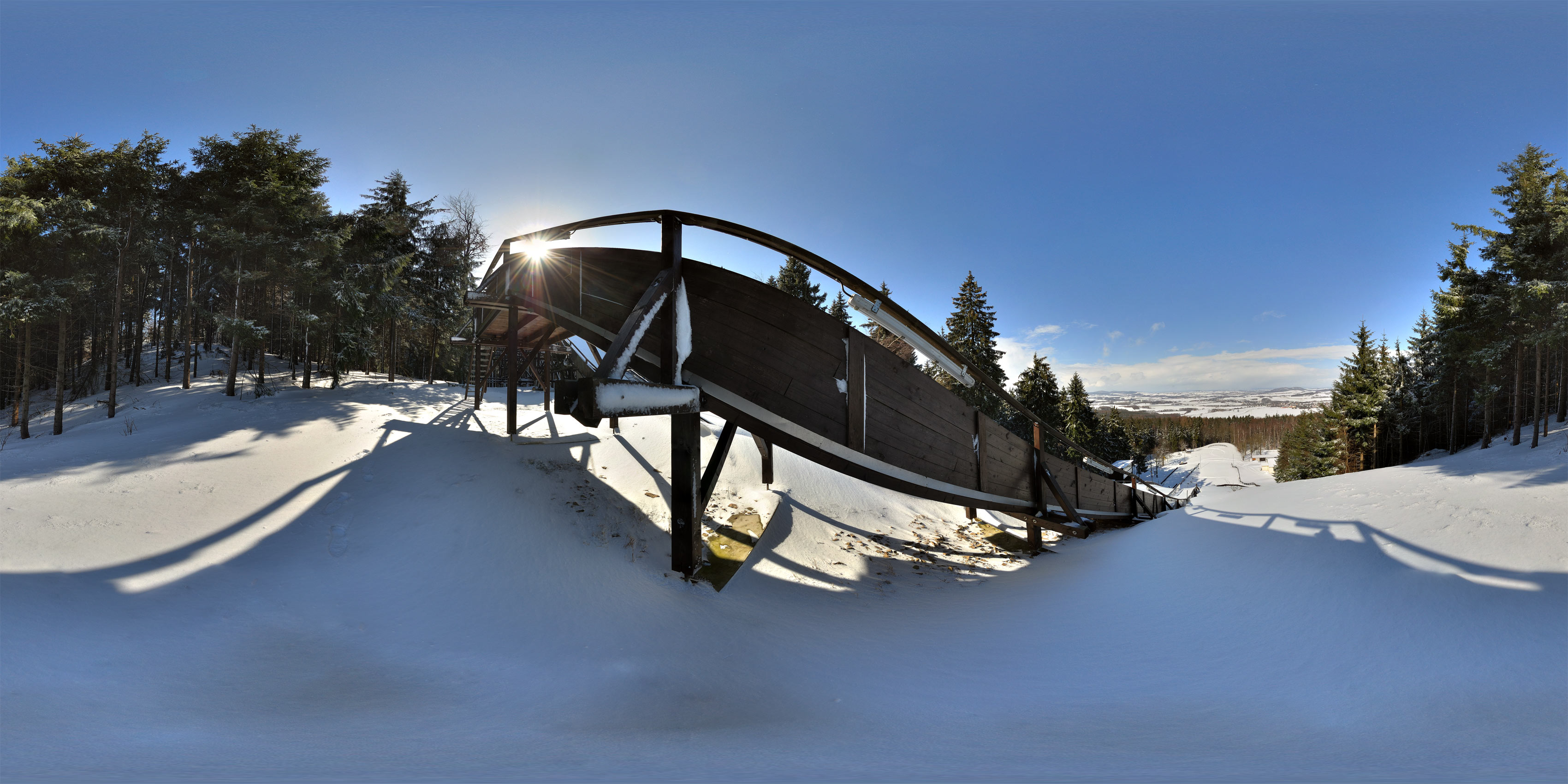 Skischanze auf dem Kottmar Winter