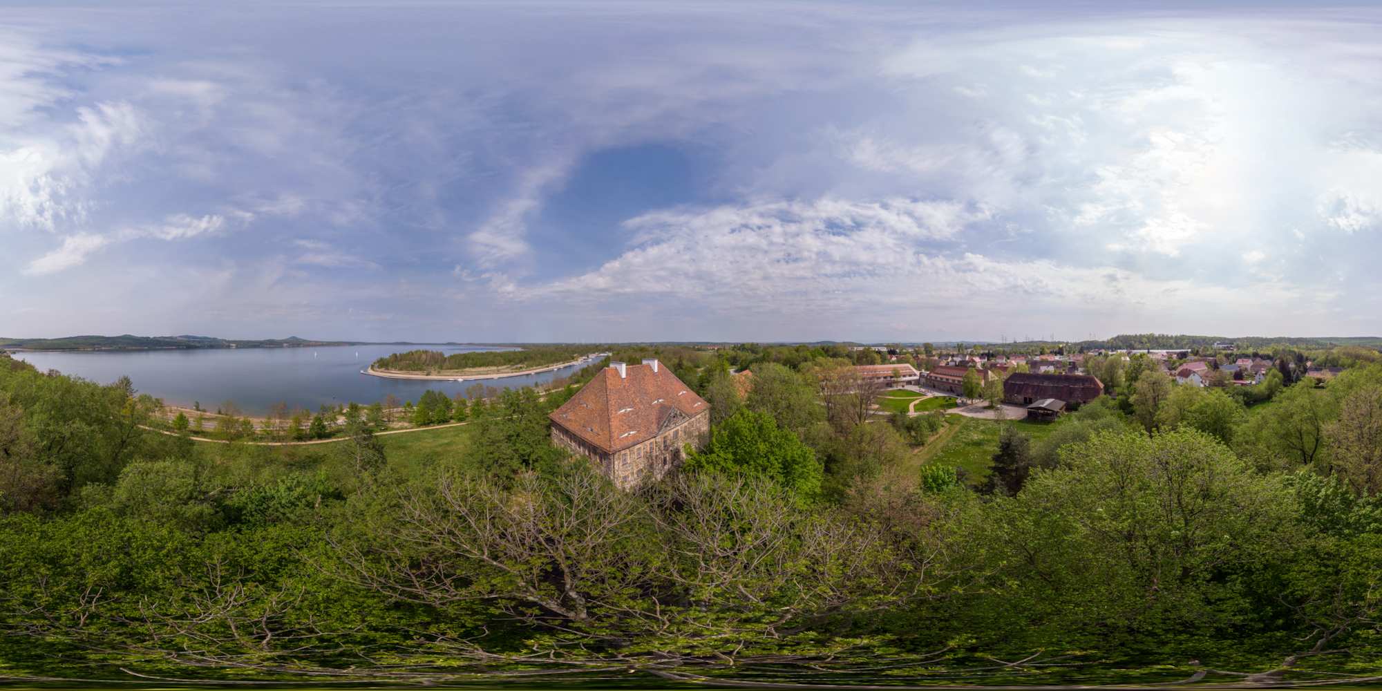 Luftpanorama - Schloss Tauchritz