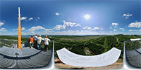 360 Grad Panorama: Aussichtsturm auf der Neuberzdorfer Höhe (Gemeinde Schönau-Berzdorf a. d. Eigen)