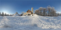 360 Grad Panorama: Hochwald Turmbaude Winter (Gemeinde Oybin)
