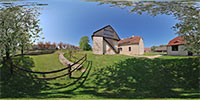 360 Grad Panorama: Steinstock und Altes Schloß (Schloß Königshain)