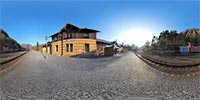 360 Grad Panorama: Bahnhof der Schmalspurbahn (Gemeinde Oybin)