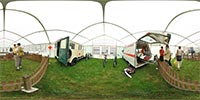 360 Grad Panorama: Ausstellung Phänomen / Robur - 100 Jahre im Dienste der Gesundheit (19. Kfz Veteranentreffen 2010 in Strahwalde)