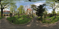 360 Grad Panorama: Museum „Kirche zum Heiligen Kreuz“ und Kirchhof (Stadt Zittau)