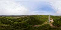360 Grad Panorama: Luftpanorama - Aussichtsturm auf der Neuberzdorfer Höhe (Gemeinde Schönau-Berzdorf a. d. Eigen)