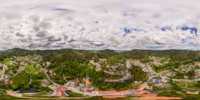 Luftpanorama - Burg und Kloster Oybin