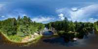 360 Grad Panorama: Luftpanorama - Rakotzbrücke 2021 (Azaleen- und Rhododendronpark)